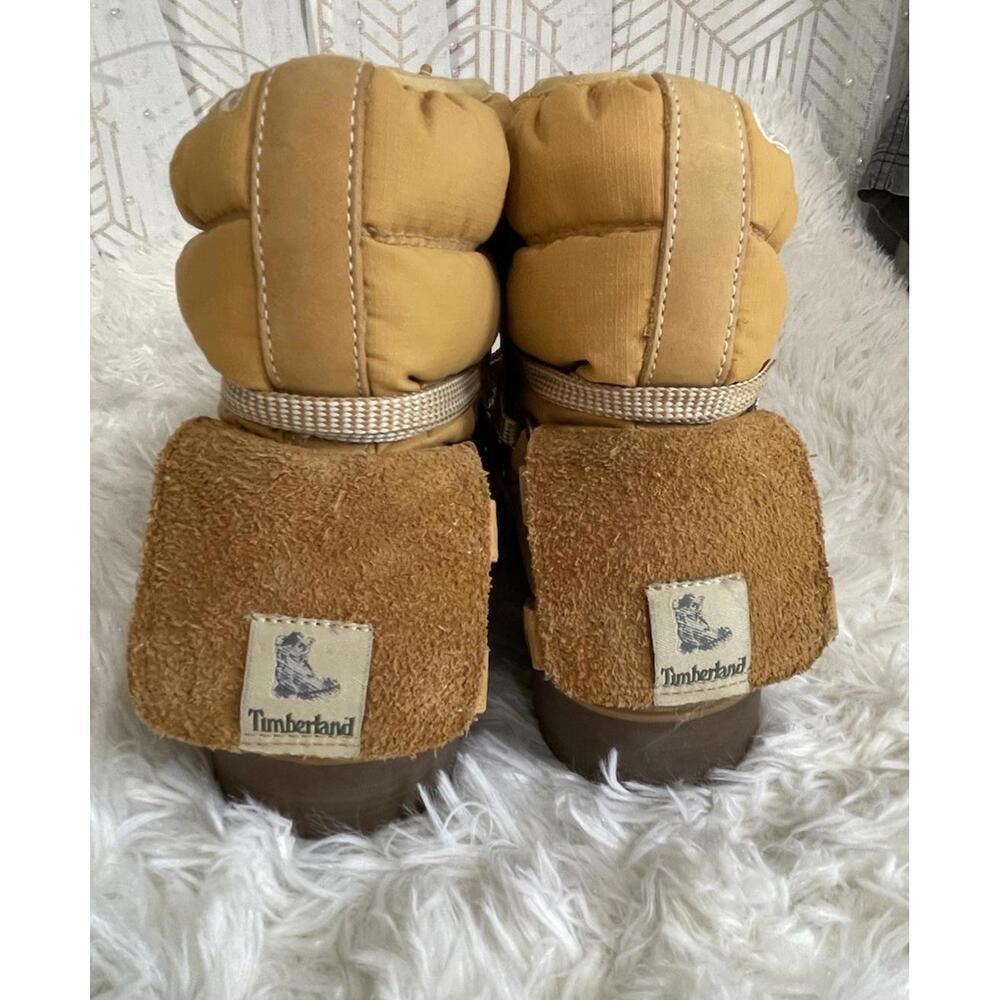 Timberland 650 Women’s Wheat Suede Leather Fleece Insulated Winter Boots Sz 7 - Picture 3 of 9
